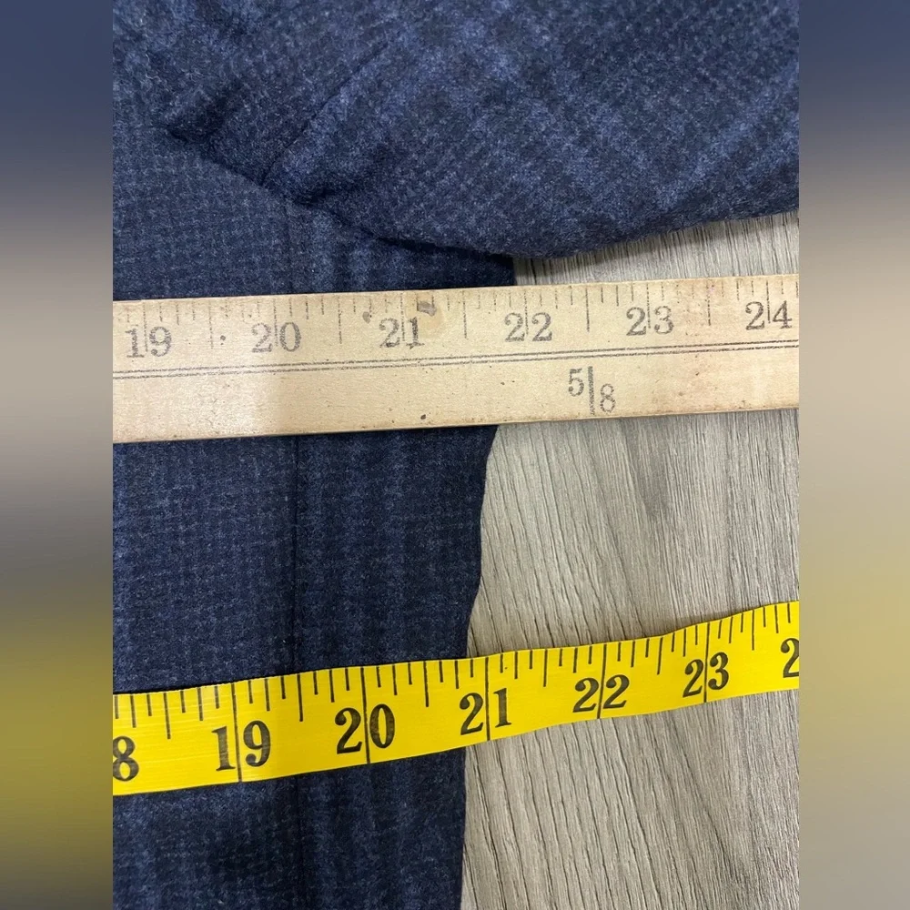 Eleventy Zegna Plaid Sport Coat Jacket Mens 44 Blue‎ Wool Blend Two Button